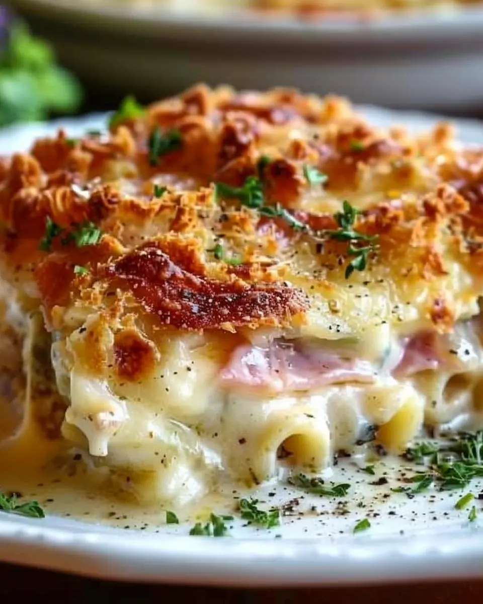 Delicious Easy Chicken Cordon Bleu Casserole Recipe with Turkey Bacon