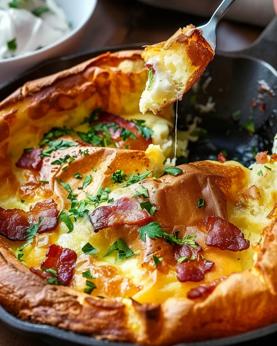 Savory Cheddar Turkey Bacon Dutch Baby: A Delicious Breakfast Delight