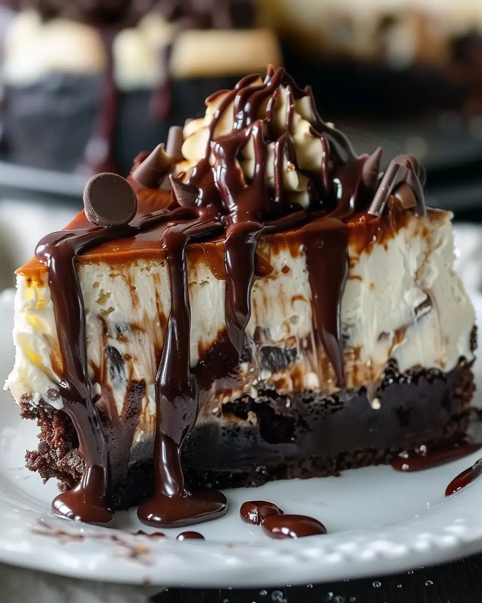 Hot Fudge Sundae Brownie Cheesecake: Indulgent Homemade Delight