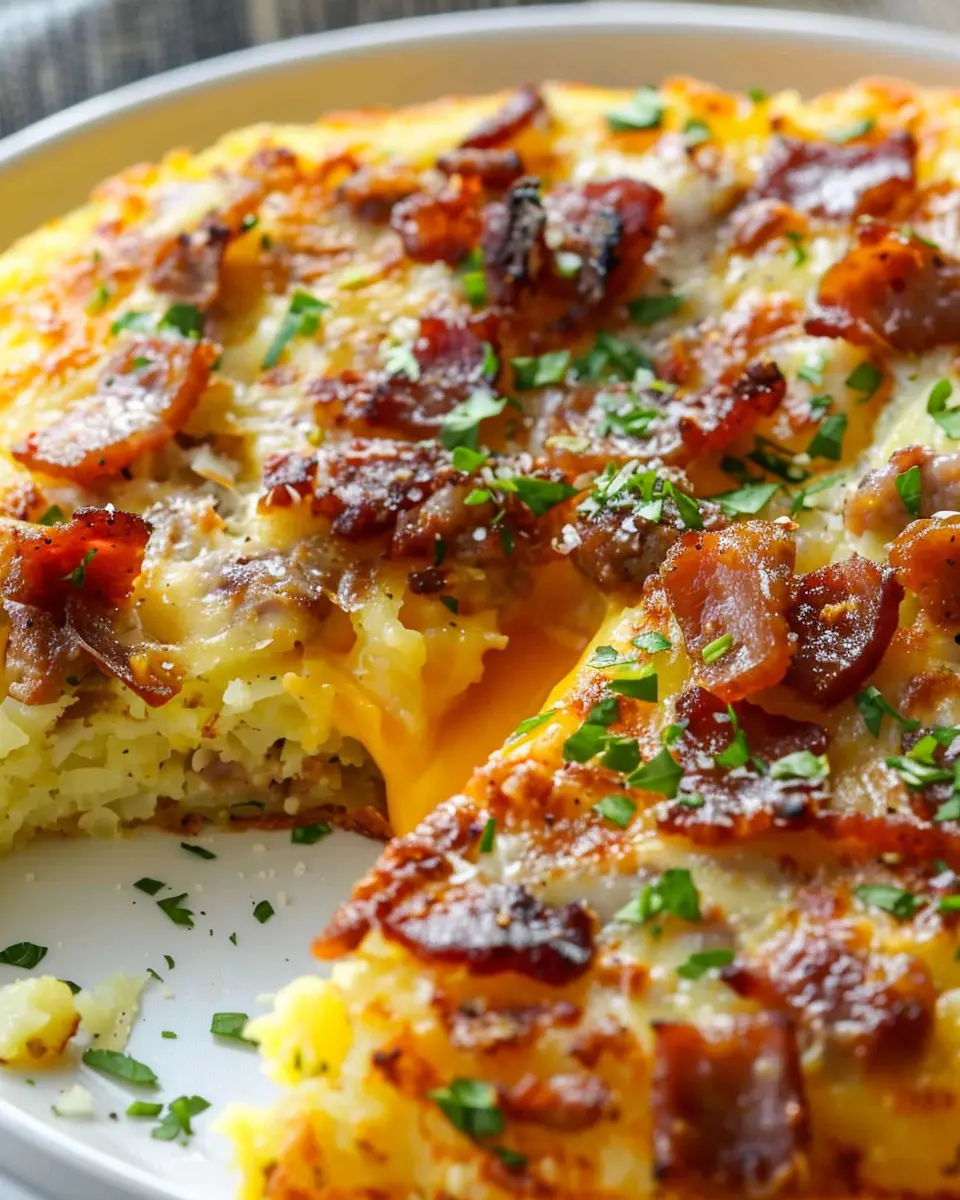 Delicious Sausage Hashbrown Breakfast Dish: A Hearty Morning Treat