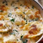 Creamy Tuscan Ravioli Soup