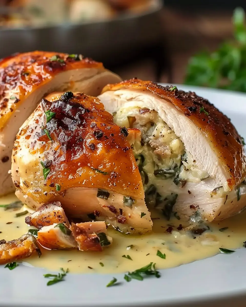 Ruth’s Chris Stuffed Chicken Copycat: Indulgent Recipe with Turkey Bacon