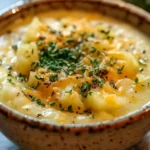 Cheddar Garlic Herb Potato Soup