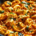 One-Pot Spicy Garlic Butter Chicken Tortellini