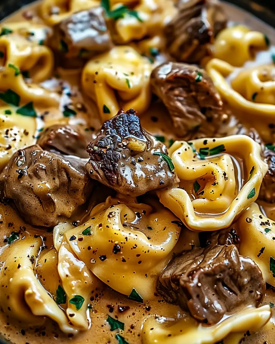 Cracked Garlic Steak Tortellini in Creamhouse Sauce Bliss: Easy Homemade Indulgence