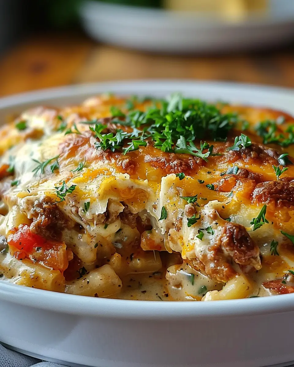 Cowboy Casserole: Easy Beef and Turkey Bacon Comfort Food