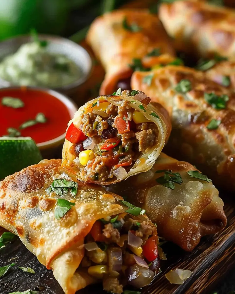 Chilis Southwest Eggrolls: Easy Turkey Bacon &amp; Chicken Ham Delights