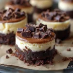 Brownie Bottom Mini Cheesecakes