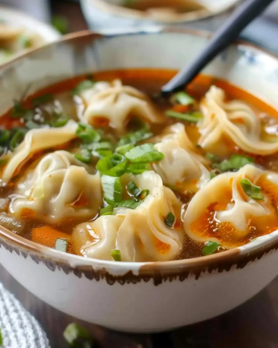 Potsticker Soup: A Comforting Delight with Turkey Bacon and Chicken Ham