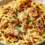 Healthy Garlic Parmesan Chicken Pasta