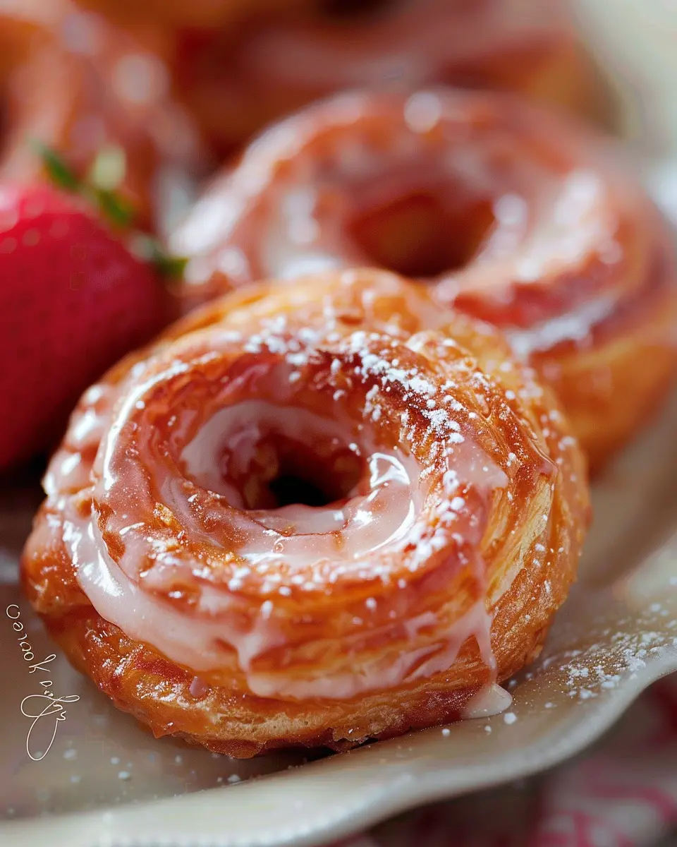 Strawberry Glazed French Crullers: Easy Recipe for Irresistible Treats