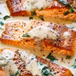 Tuscan Salmon with Parmesan Cream Sauce