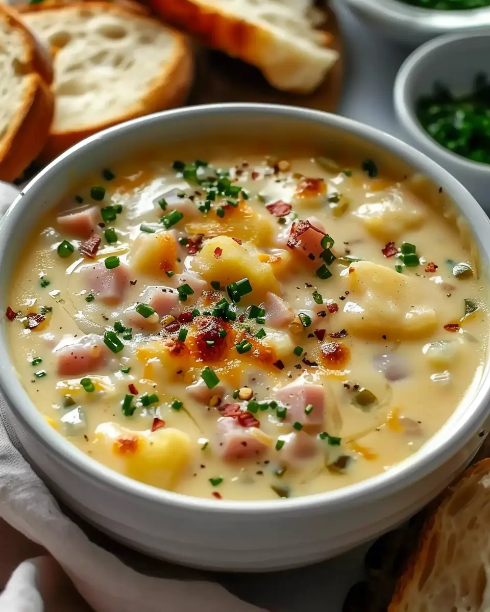Deliciously Creamy Cheesy Chicken Ham Chowder Recipe for Cozy Nights