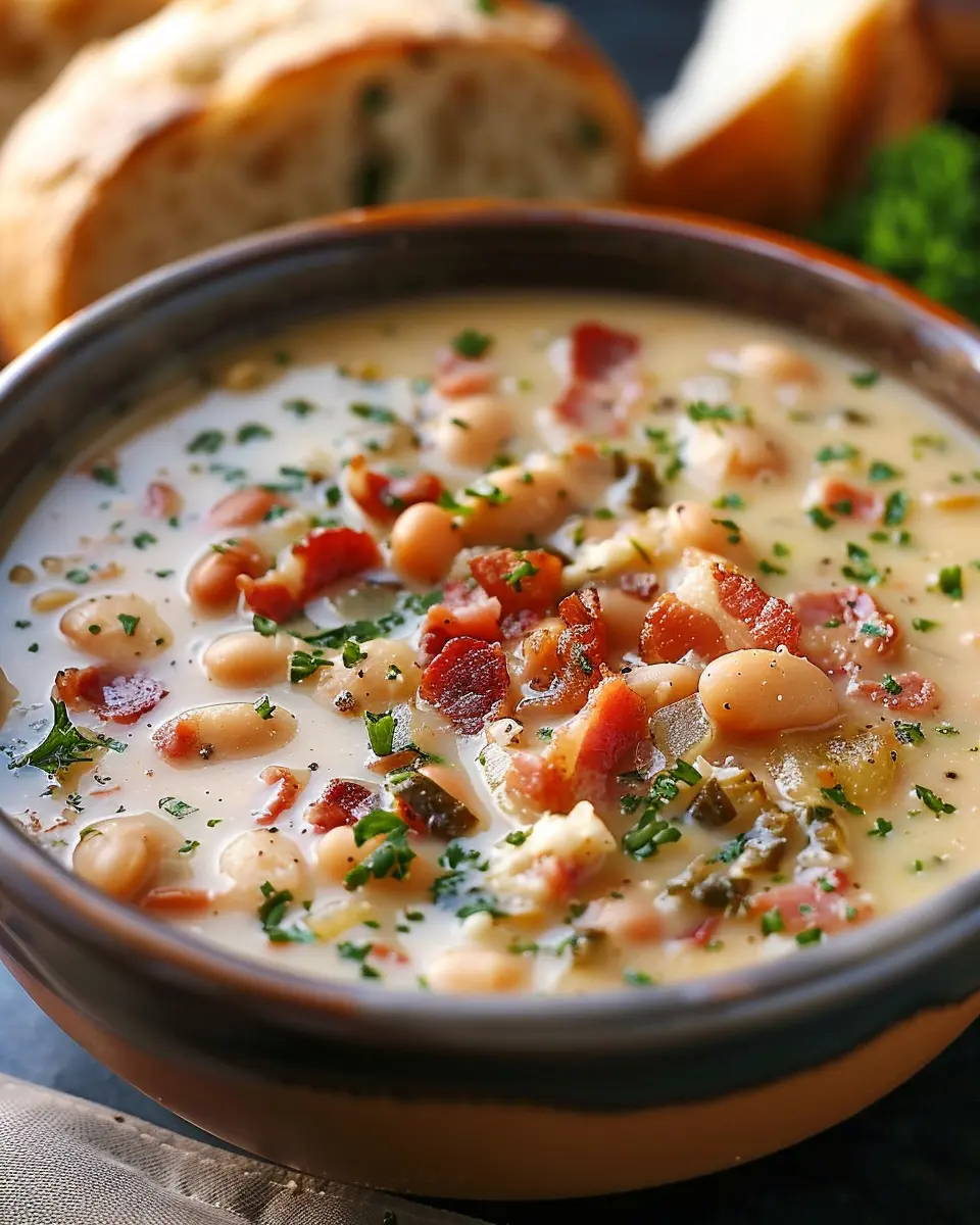 White Bean Soup with Turkey Bacon: A Cozy, Healthy Delight