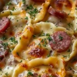 Classic Crockpot Pierogi Casserole with Kielbasa