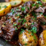 Slow Cooker Garlic Butter Beef with Potatoes – Easy Tender Recipe