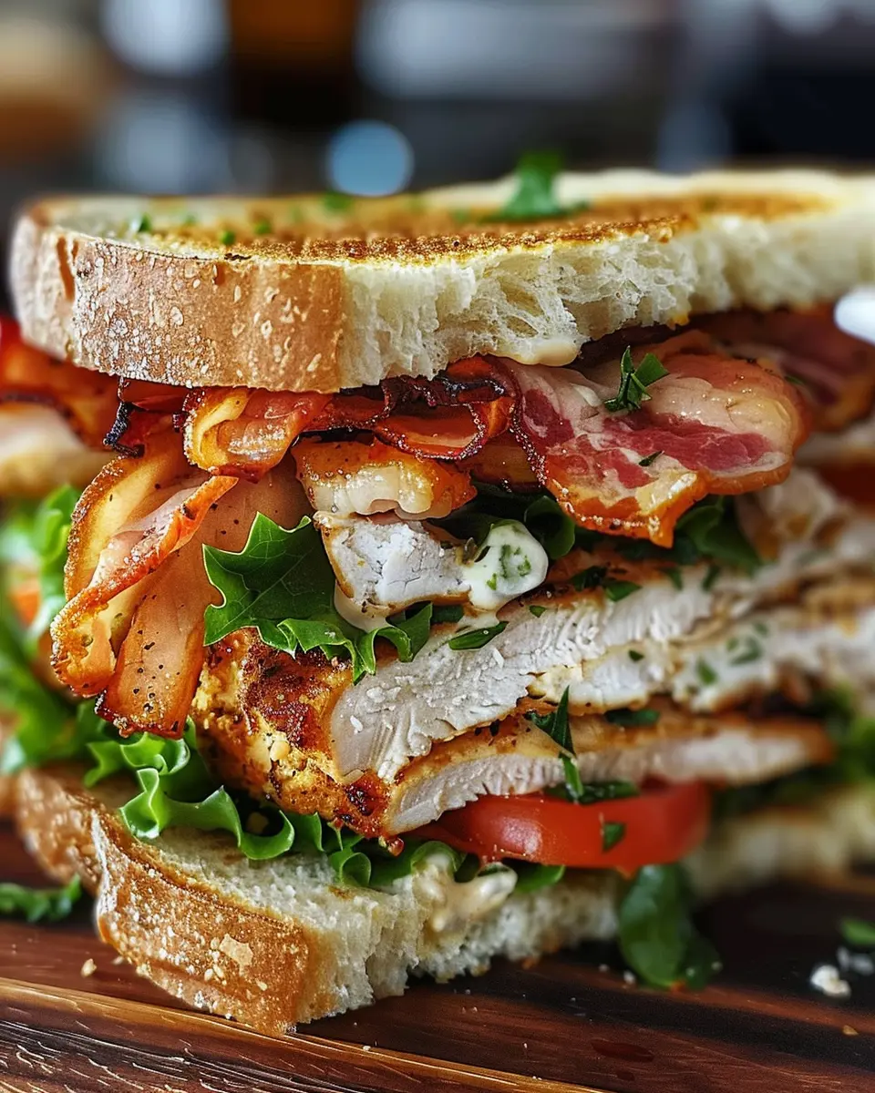 Loaded Chicken Club: Indulgent Recipe with Turkey Bacon Twist