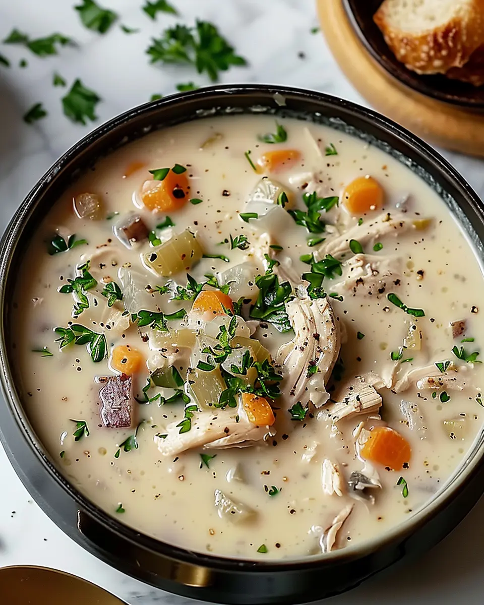 Creamy Crac Chicken Soup: Indulgent Comfort with Turkey Bacon