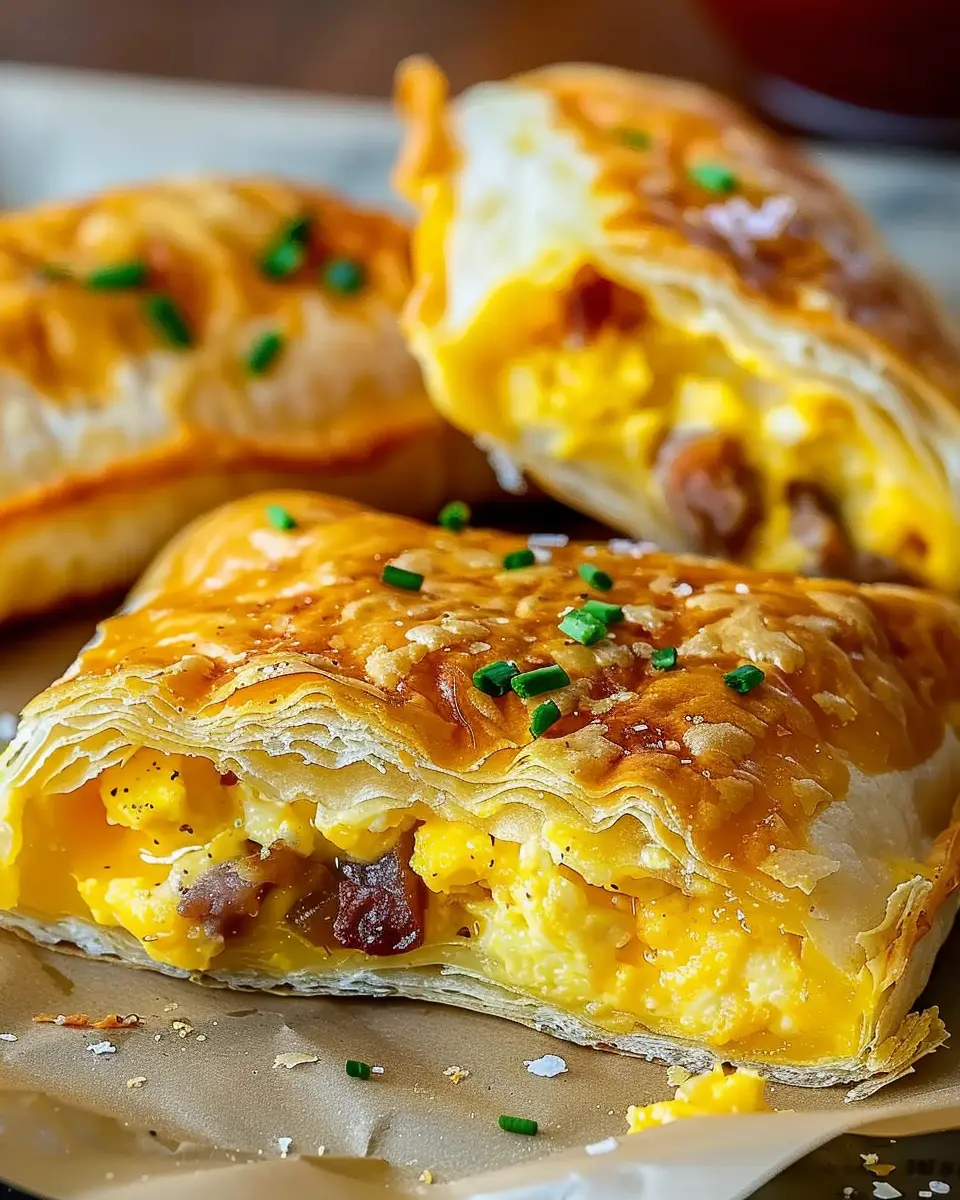 Irresistible Homemade Breakfast Hot Pockets with Turkey Bacon and Chicken Ham