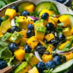 Mango Cucumber Salad with Blueberries and Avocado