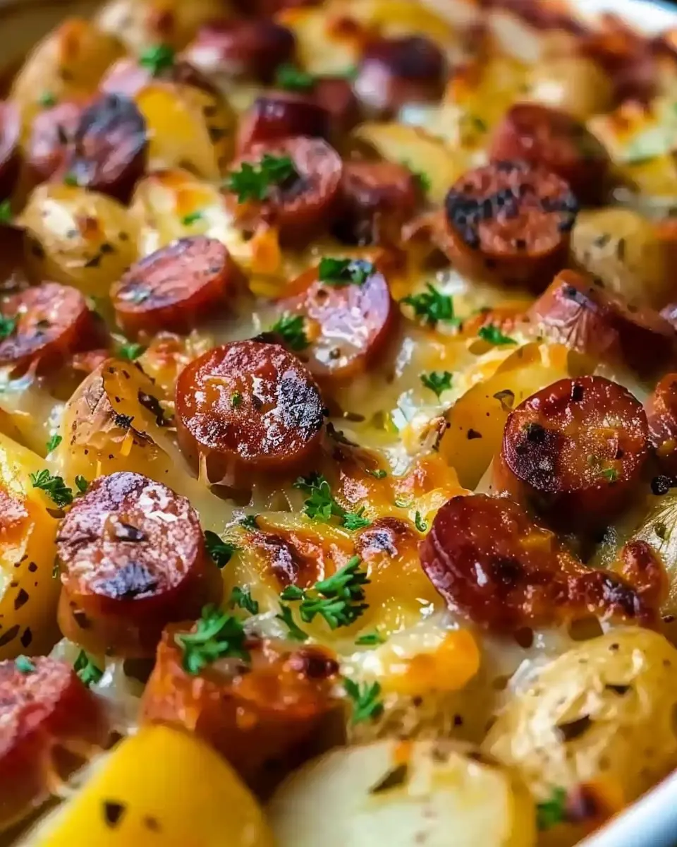 Cheesy Ranch Potatoes: Indulgent Recipe with Smoked Sausage