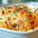 Spicy Southern Cheesy Chicken Spaghetti Casserole