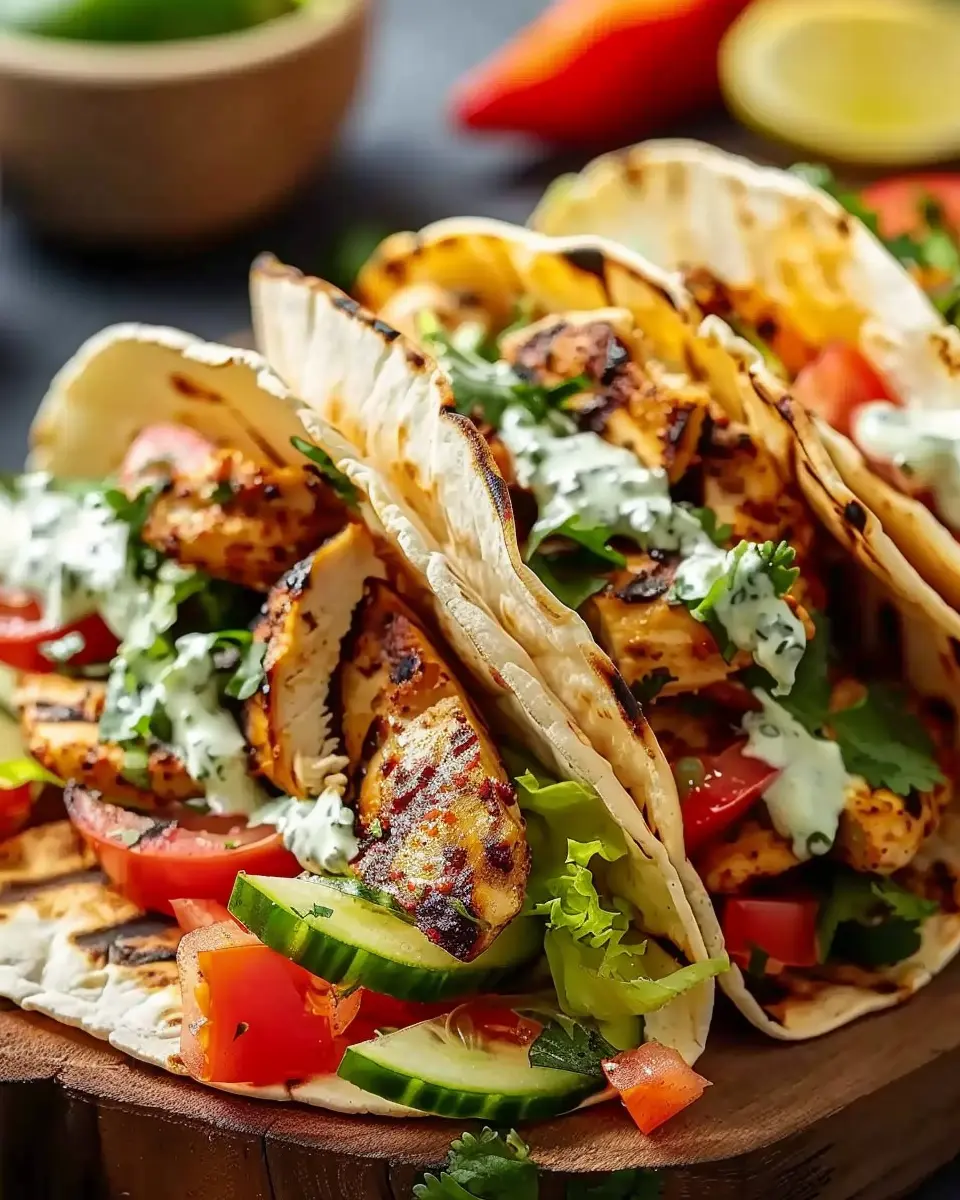 Grilled Mediterranean Chicken Tacos: Easy and Flavorful Delight