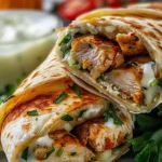 Low Carb Cheesy Garlic Chicken Wraps