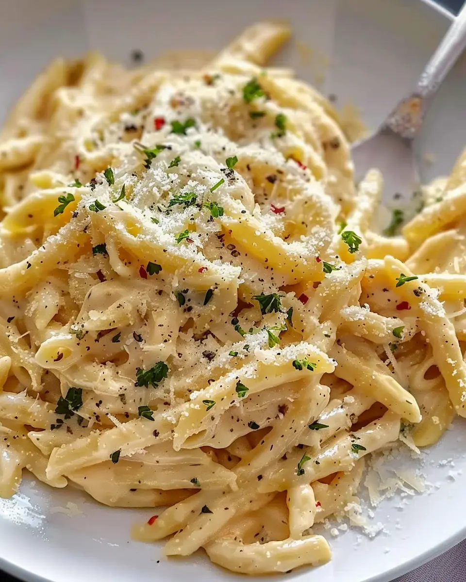 One Pot Creamy Garlic Pasta: Easy 20-Minute Turkey Bacon Delight