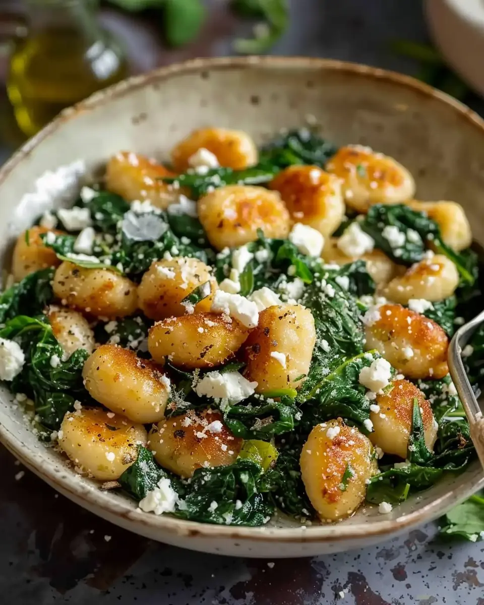 Crispy Gnocchi With Spinach And Feta: A Delicious Childhood Favorite