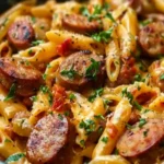 One-Pot Creamy Spicy Cajun Sausage Pasta