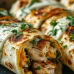 Low Carb Cheesy Garlic Chicken Wraps
