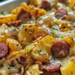 Cheesy Ranch Potatoes and Smoked Sausage