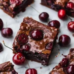 Roasted Chocolate Cherry Brownies