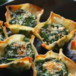 SPINACH AND ARTICHOKE WONTON CUPS