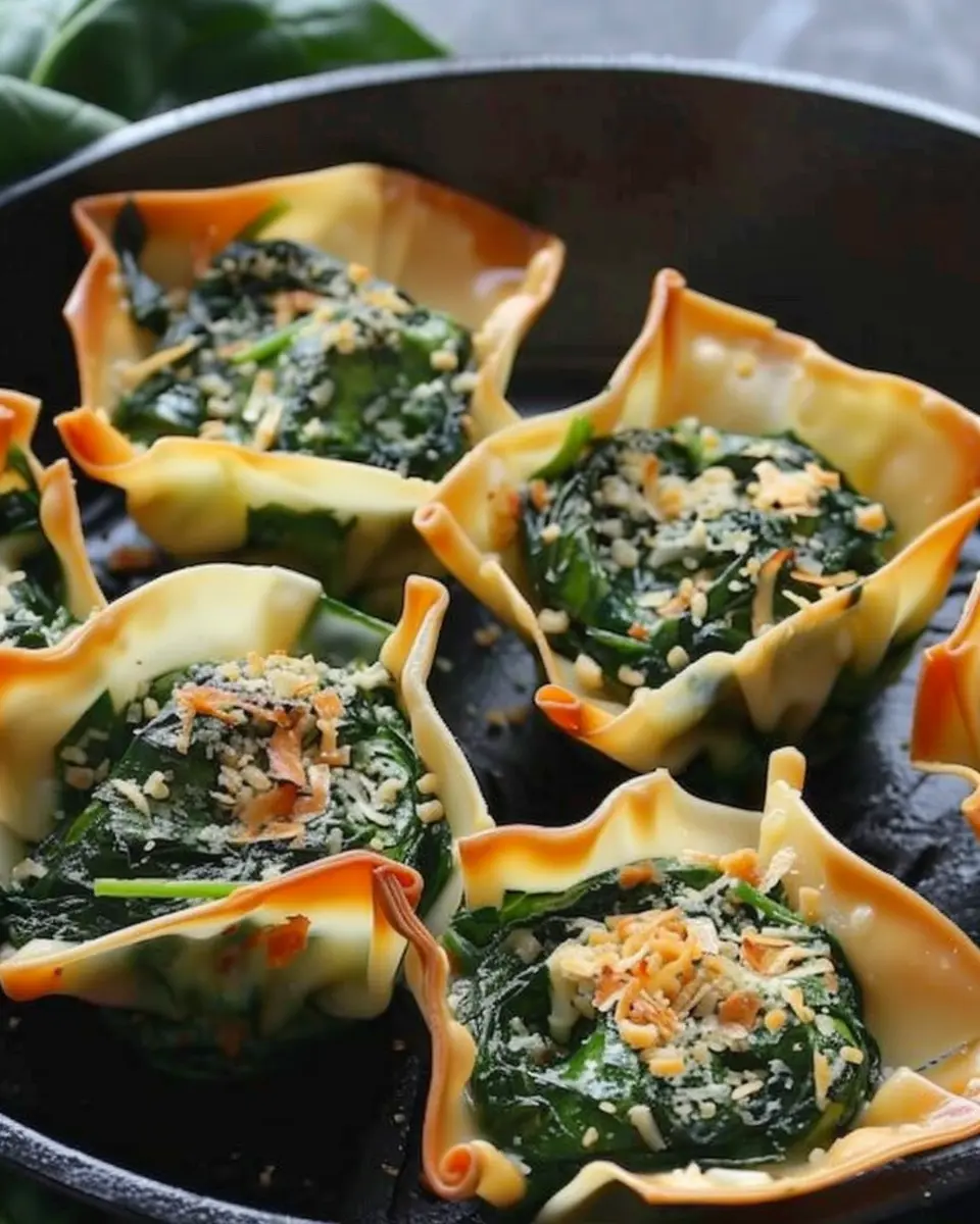 Spinach and Artichoke Wonton Cups: Easy, Indulgent Party Bites