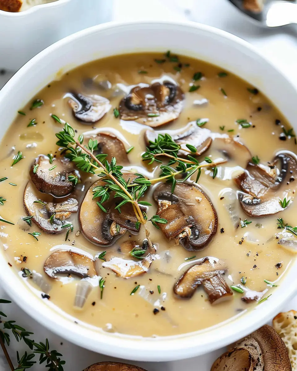 Cream of Mushroom Soup: Easy Turkey Bacon & Chicken Ham Delight