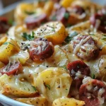 Cheesy Ranch Potatoes and Smoked Sausage