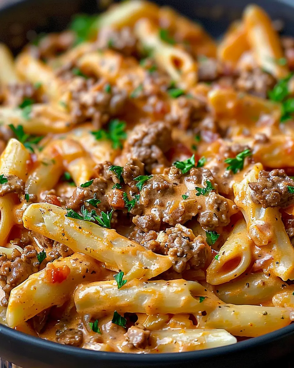 Irresistible Creamy Beef Pasta for Cozy Nights with Turkey Bacon