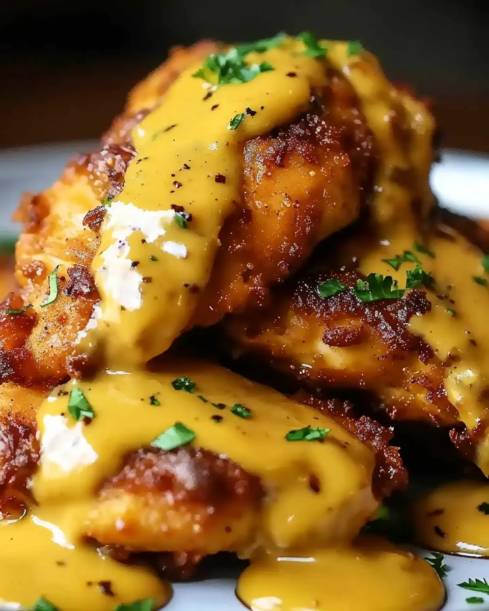 Pretzel Chicken with Mustard-Cheddar Sauce: The Best Homemade Delight