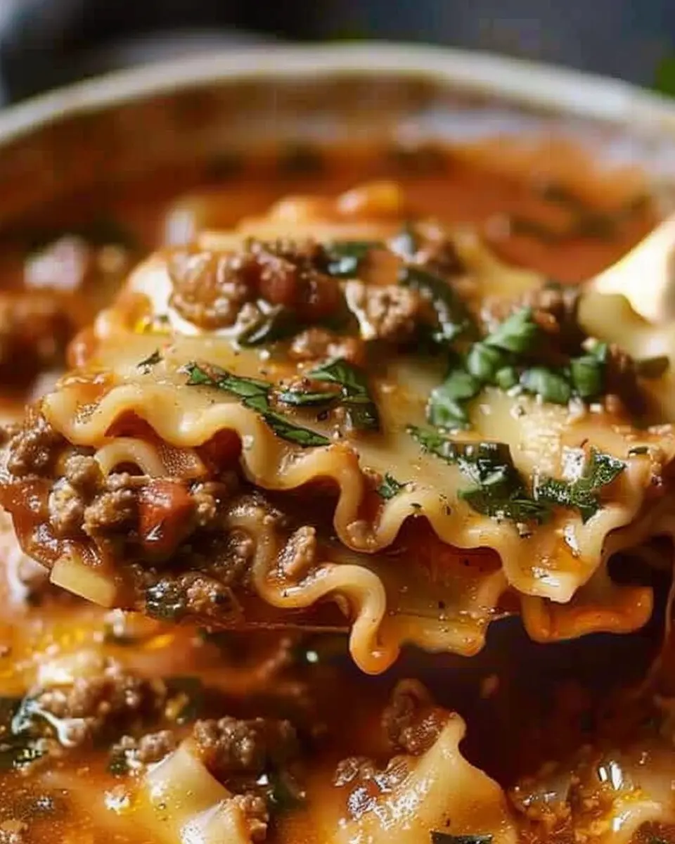 Mouthwatering One Pot Lasagna Soup: An Easy Family Favorite Recipe