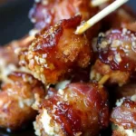 Crispy Bacon Mozzarella Poppers with Sweet Maple Glaze