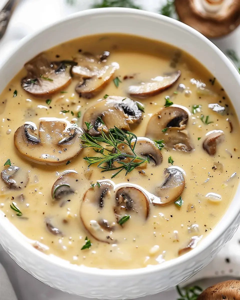 Cream of Mushroom Soup: The Best Comforting Recipe with Turkey Bacon