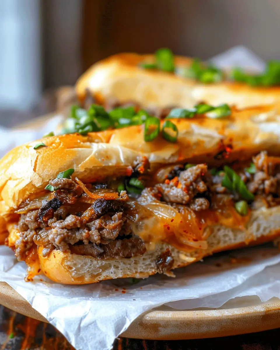 Korean-Inspired Kimchi Bulgogi Cheesesteak: A Juicy Twist at Home