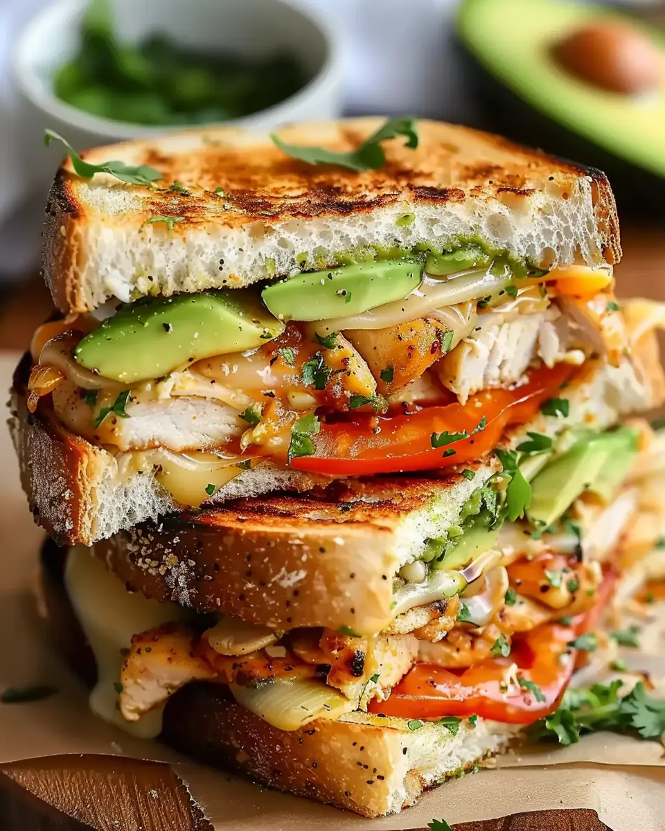 Chicken Avocado Melt Sandwich: Easy Turkey Bacon &amp; Cheese Bliss