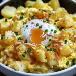 Cheesy Potato Egg Scramble