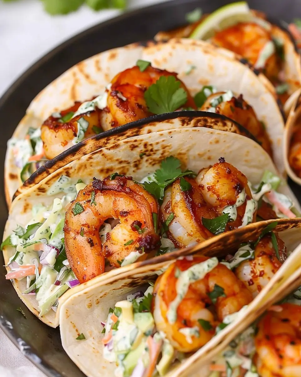 Cilantro Lime Shrimp Tacos: Easy Recipe with Creamy Slaw