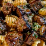 Garlic Butter Steak Bites & Shell Pasta: A Creamy Delight!