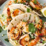 Cilantro Lime Shrimp Tacos with Creamy Slaw