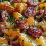 Cheesy Ranch Potatoes and Smoked Sausage